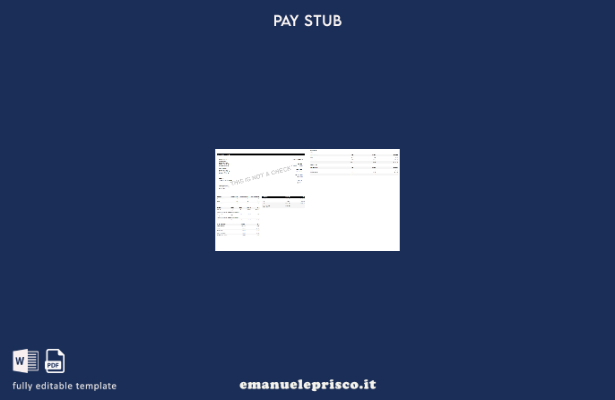 modello di busta paga Golden Limousine in stile verificato